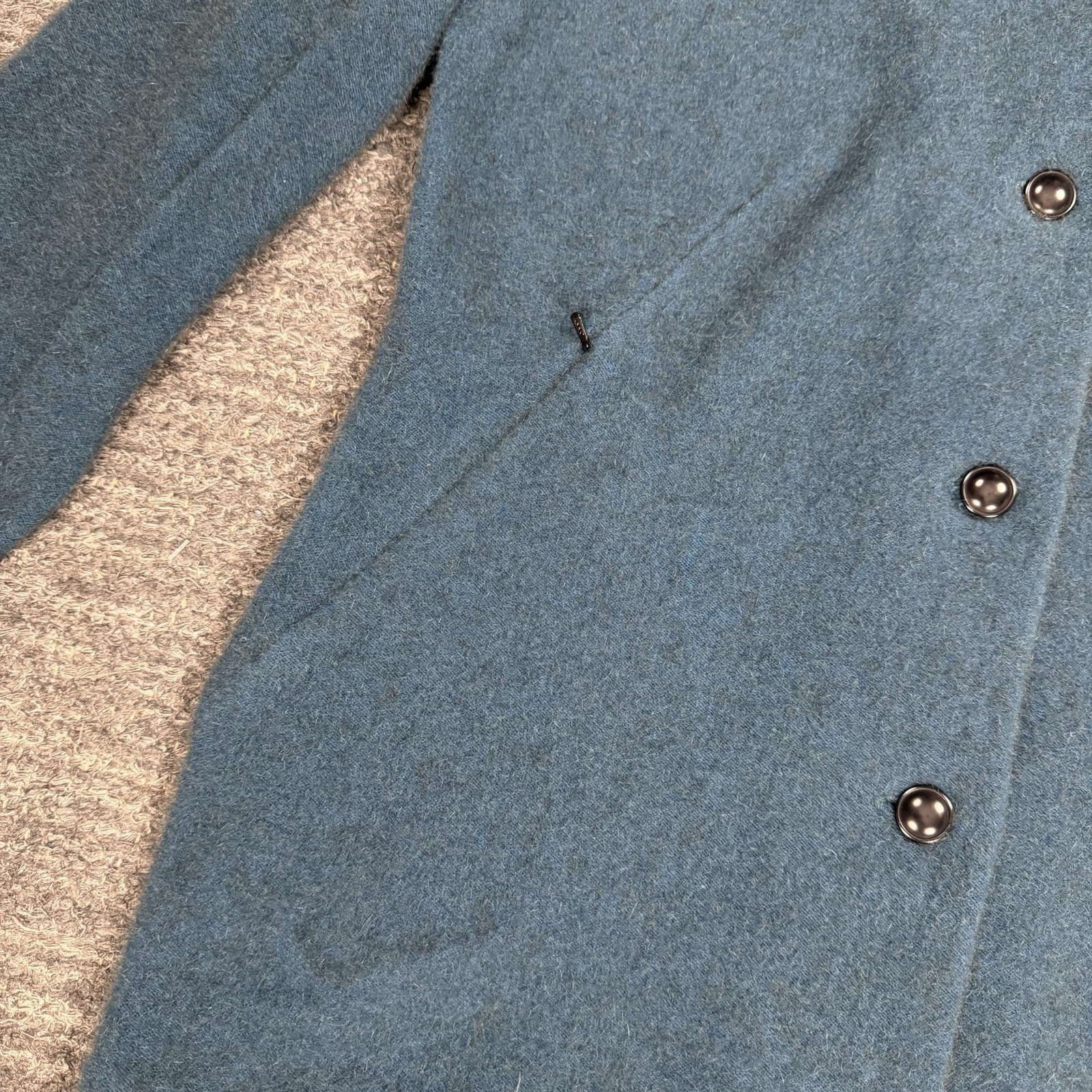 Ecology New Zealand Merino Possum Jacket Women Large Teal Zippered Pockets Knit — image 4 of 8